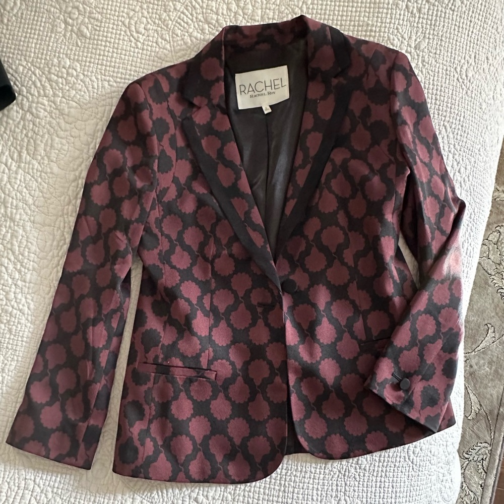 black and maroon Rachel Roy blazer size 0